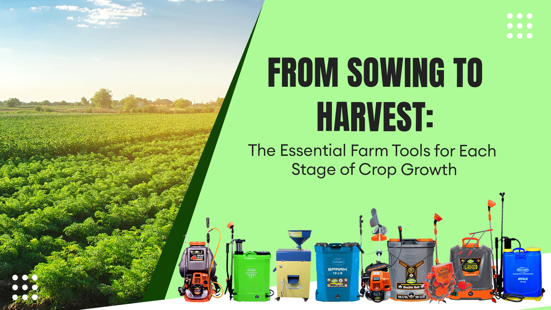 From Sowing to Harvest The Essential Farm Tools for Each Stage of Crop Growth